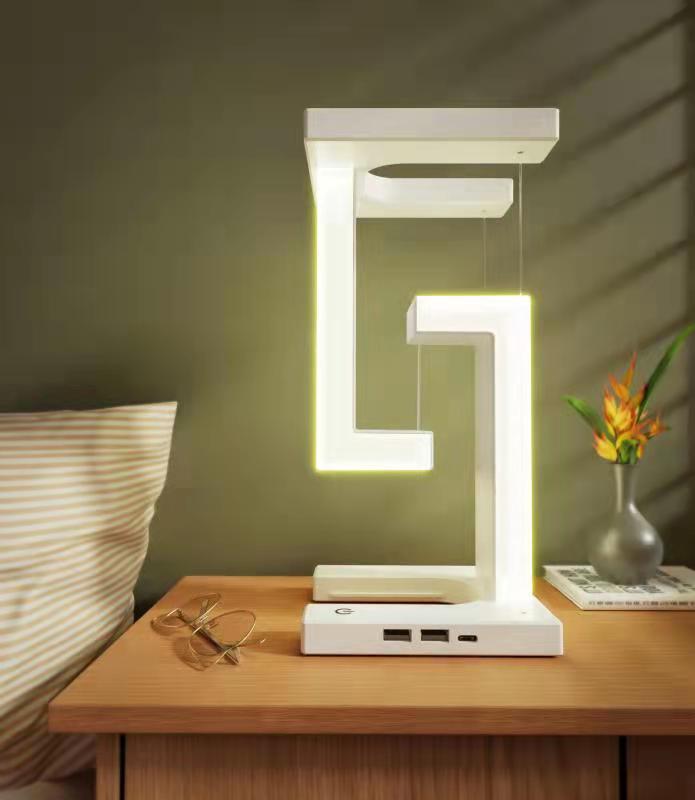 Lámpara Flotante con Carga Inalámbrica – GlowBalance™